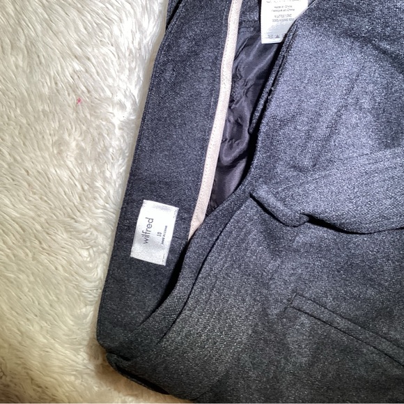 Wilfred Aritzia Jallade Pant Grey Tweed Belted Trouser Wool 10 - Picture 10 of 11
